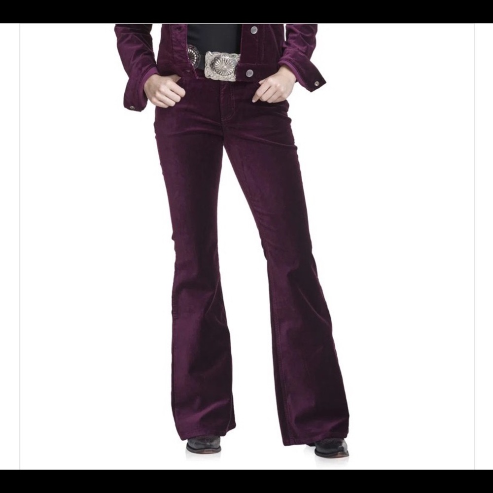 Wrangler Retro Mae Flare, Purple Velvet